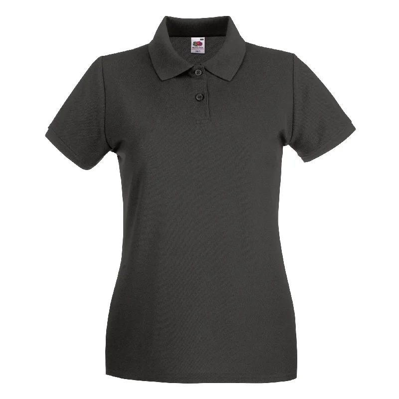Huge Savings Fruit Of The Loom Women's Premium Polo - Light Graphite
