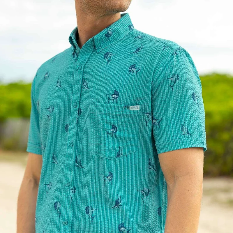 Bargain Blast Sailfish – Stretch Seersucker Short Sleeve Shirt