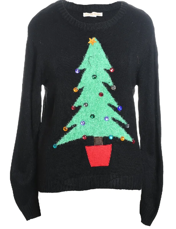 Weekend Specials to Relish Black Christmas Jumper - M