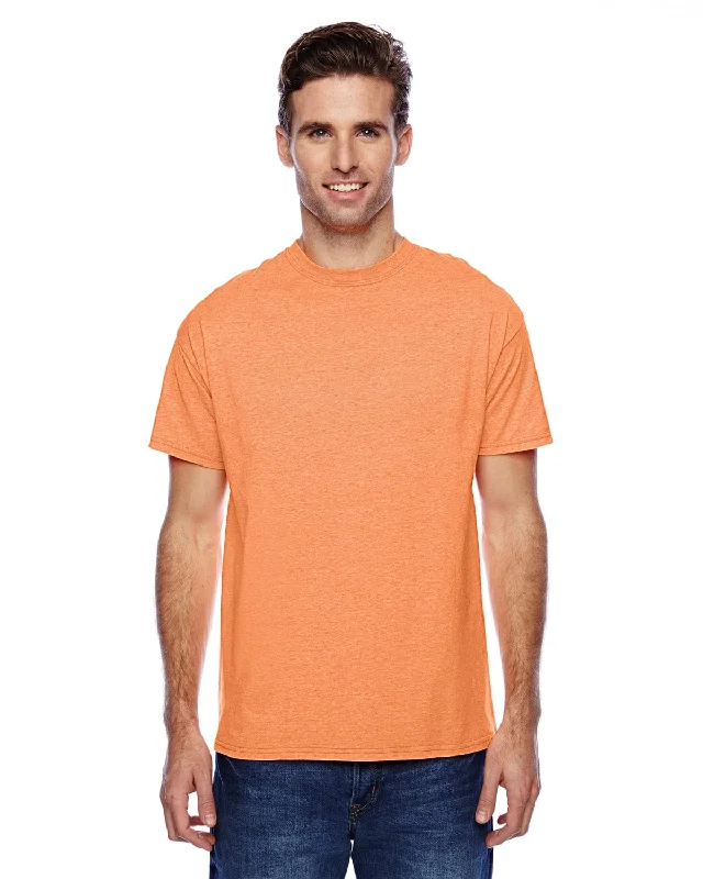 Hanes Unisex X-Temp Performance T-Shirt | Neon Orange Hthr