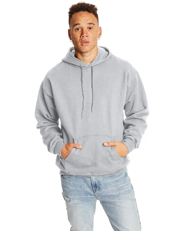 Hanes Ultimate Cotton Pullover Hoodie Sweatshirt | Light Steel