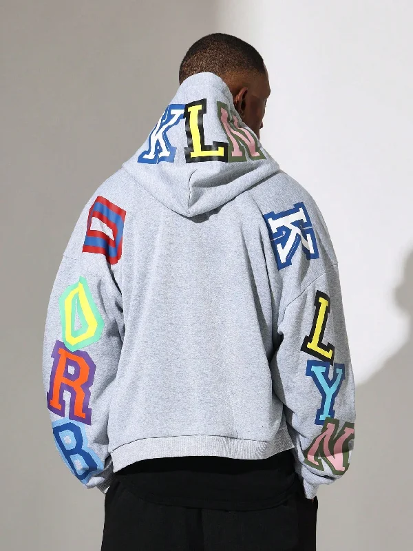 Year-End Deals Regular Fit Overhead Hoodie With Graphic Print & Drawstrings