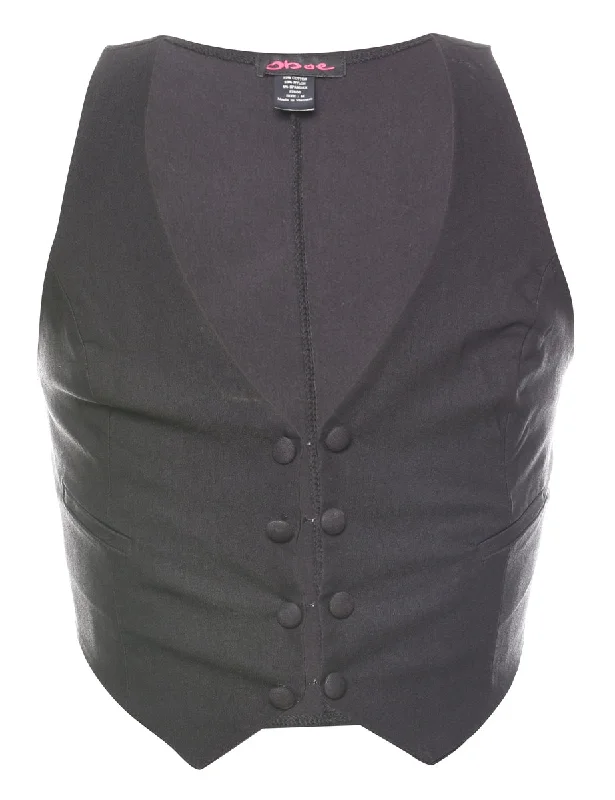 Instant Deal Black 1990s Waistcoat - S