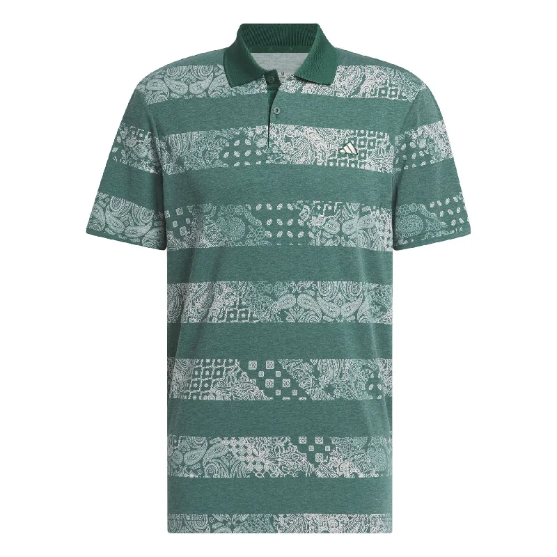 Flash Deals Go-To Printed Stripe Polo Green - AW24