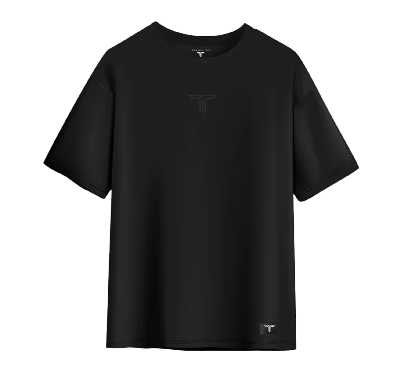 Weekend Discounts to Love Logo Stack Oversized T-Shirt - Black