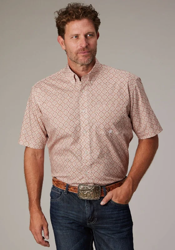 Weekend Special Roper Mens 2020 Medallion Clay 100% Cotton 1 Pkt S/S Shirt