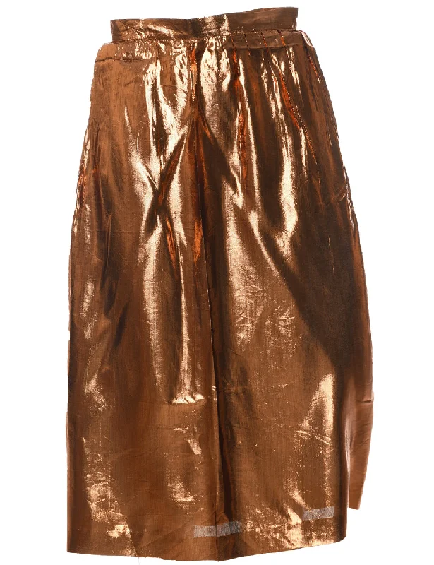 Bronze Midi Skirt - S