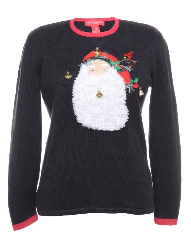 Price Blitz Beyond Retro Reworked Christmas Jumper With Bells - M