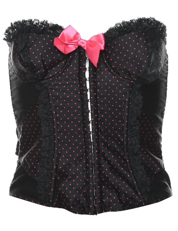 Time-Limited Offer Black Bustier - L