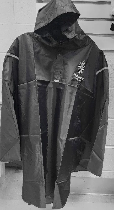 Black Stadium Packable Reusable Rain Poncho