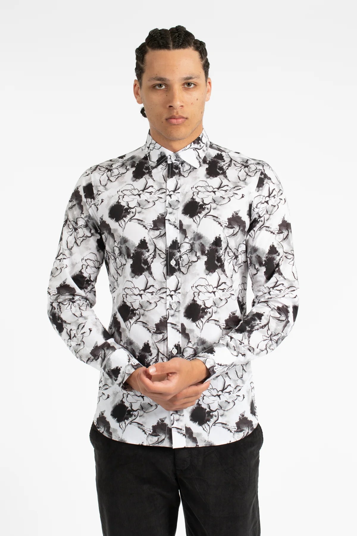 Great Bargain James Harper | Ink Floral Slim Fit Casual Shirt
