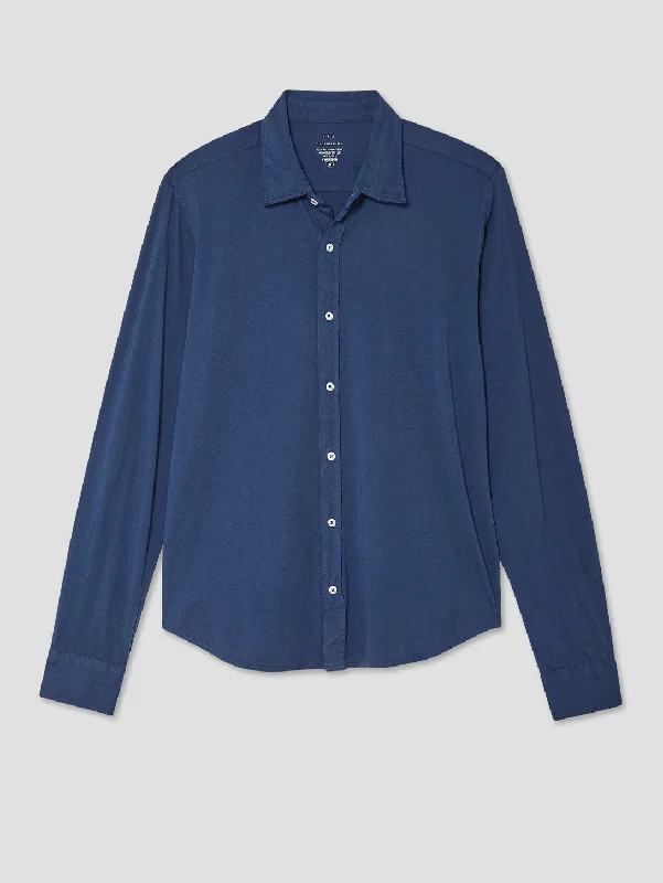 Crazy Savings Long Sleeve Supima Easy Shirt - Indigo