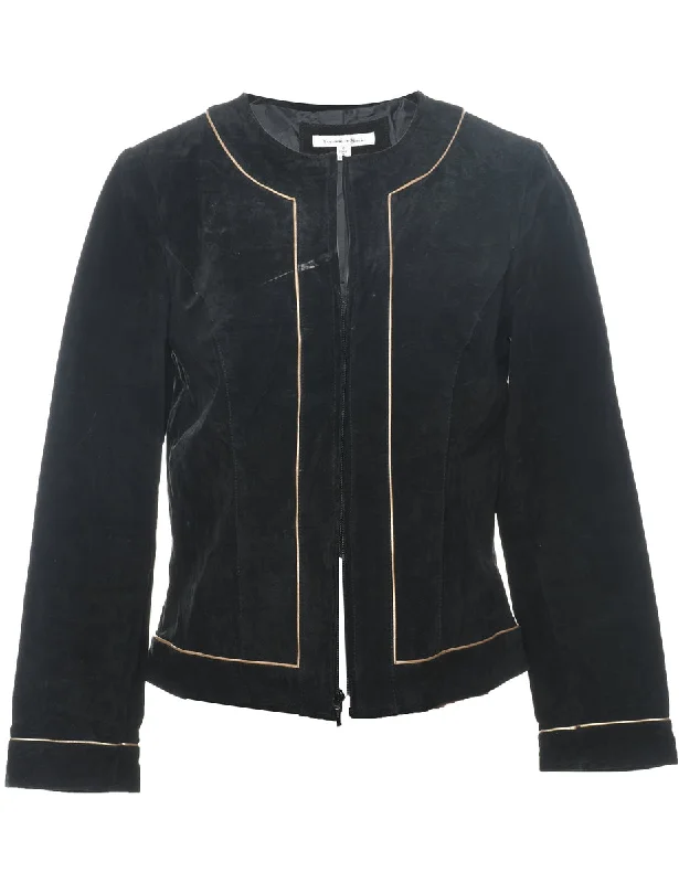 Weekend Deals That Spark Black Classic Cropped Suede Jacket - M