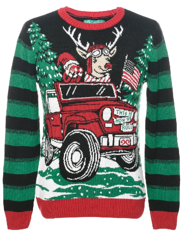 Weekend Specials to Grab Black Christmas Jumper - S