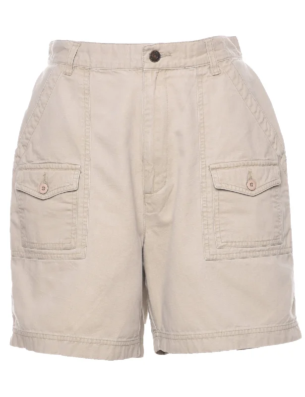Bargain Bin Beige Plain Cargo Shorts - W28 L6