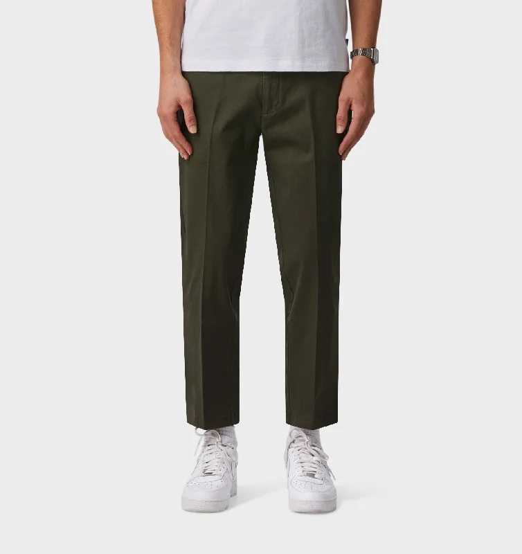 Now Available Printed Twill Slim Kobe pant - Regular - Khaki/Black