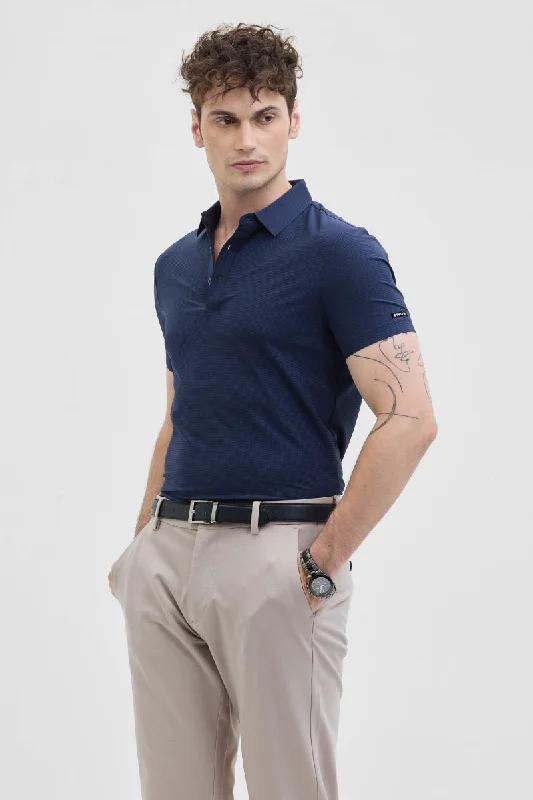 Weekend Offers That Impress Navy Technical Stitchless Polo T-Shirt