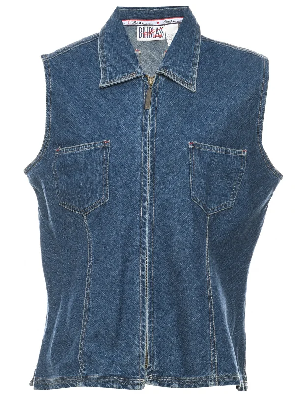 Best Bargains Bill Blass Denim Jacket Vest - L