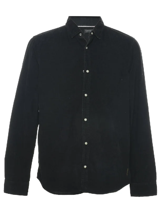 Steals and Deals Black Corduroy Shirt - S