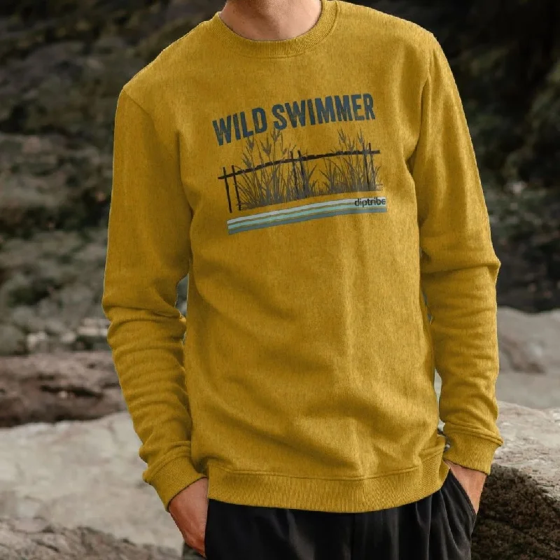 New Deal Wild Swimmer Recycled Organic Men's Sweatshirt