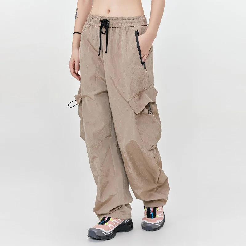 Special Price Drawstring Pleated Texture Cargo Pants