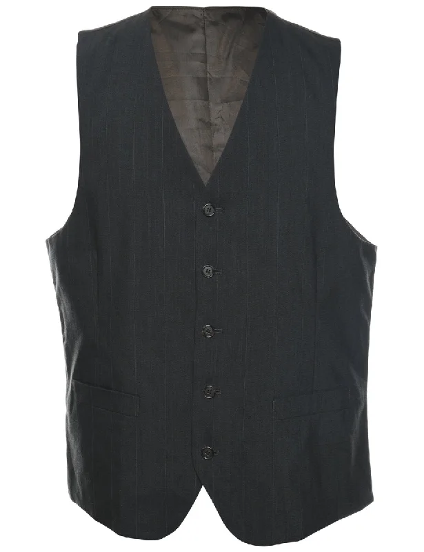 Now or Never Black & Brown Waistcoat - M