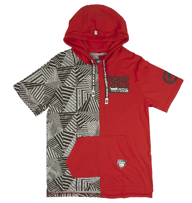 Hurry In ECKO UNLTD S/S HOODIE SHIRT TRUE RED - EO12K903