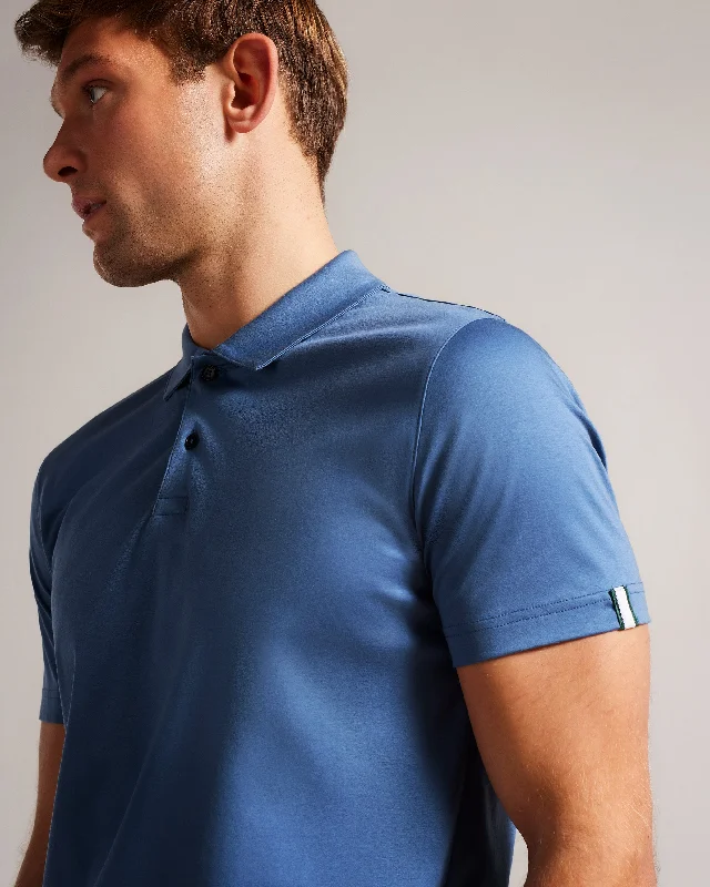 Hurry In Zeiter Short Sleeve Slim Fit Polo Shirt Dk-Blue