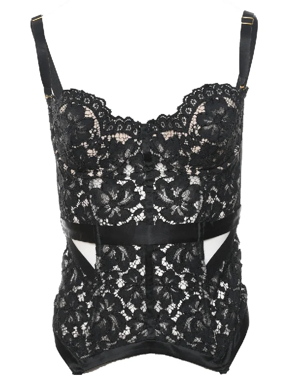 Markdowns Black Lace Slip - M