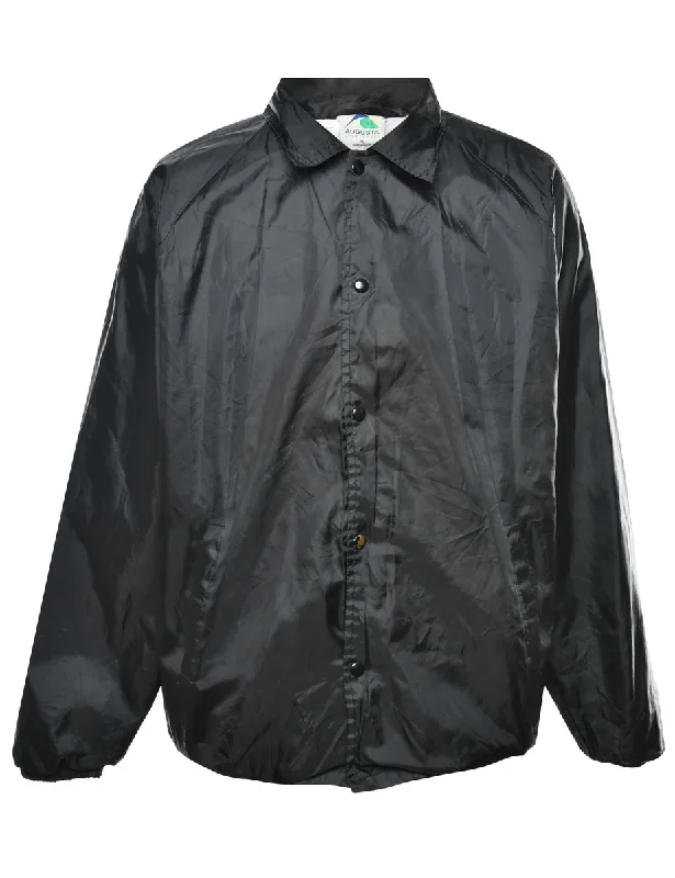 Discount Deals Black Classic Nylon Jacket - XL