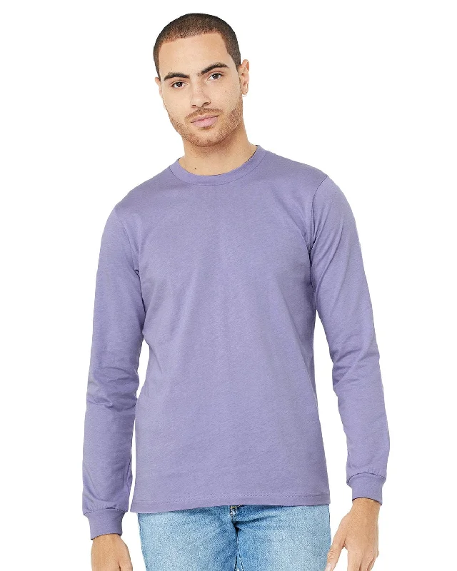 Bonus Savings Bella+Canvas Long Sleeve Jersey T-Shirt | Dark Lavender
