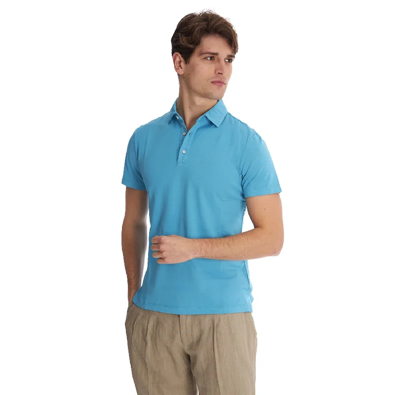 Weekend Deals That Amaze LIGHT BLUE SHORT SLEEVE POLO