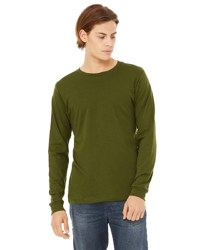 Bella+Canvas Long Sleeve Jersey T-Shirt | Olive