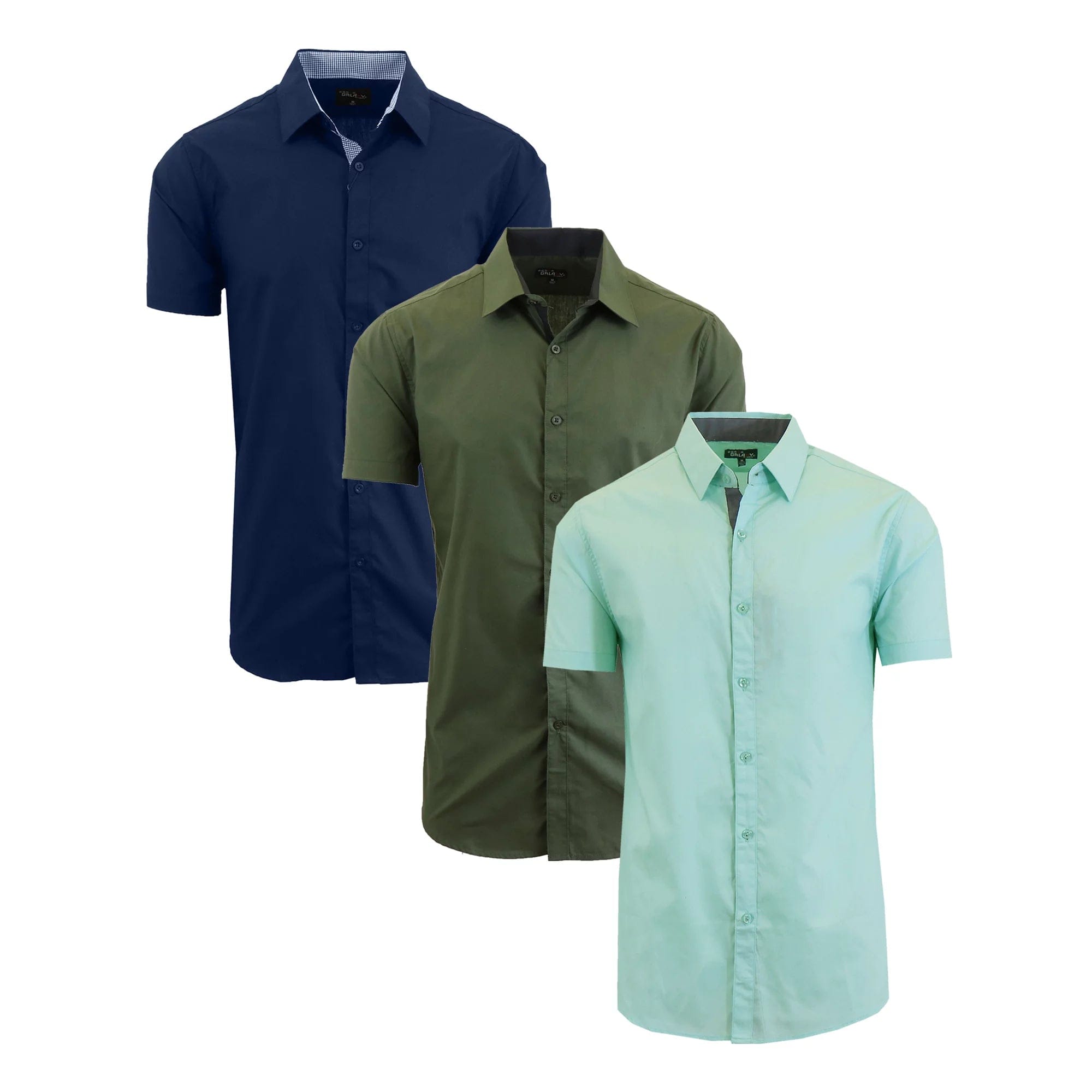 Exclusive Preview Men's 3-Pack Short Sleeve Dress Shirts (S-5XL)