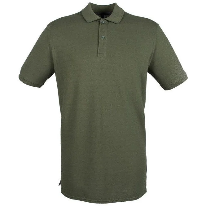 Price Break Henbury Micro-Fine Piqué Polo Shirt - Olive