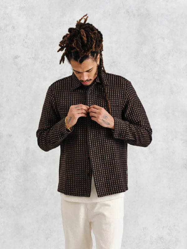 Huge Savings Whiting Overshirt - Black/Beige Frome