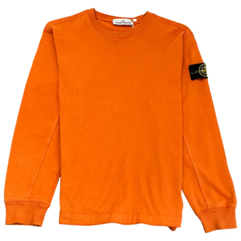 Men's Applique Logo Sweatshirt Orange Size S