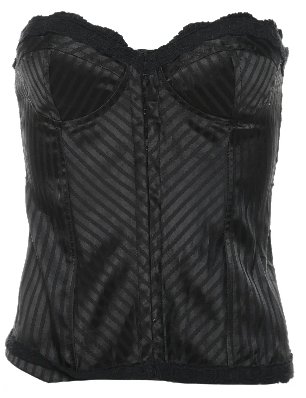 Year-End Sale Black Bustier - M