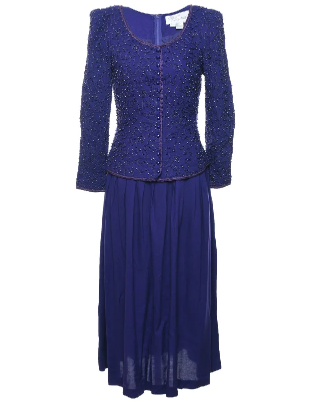 Weekend Savings Spectacle Beaded Evening Dress - M