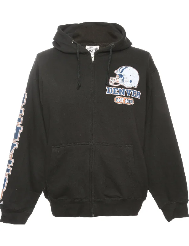 Weekend Specials to Cherish Black Denver Printed Hoodie - M