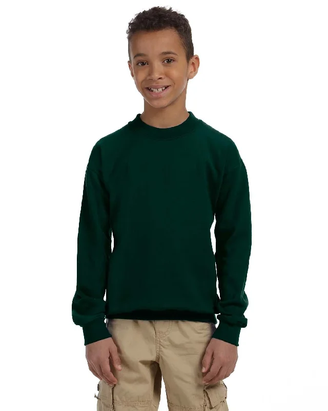 The Best Prices Gildan Youth 50/50 Crewneck Sweatshirt | Forest Green