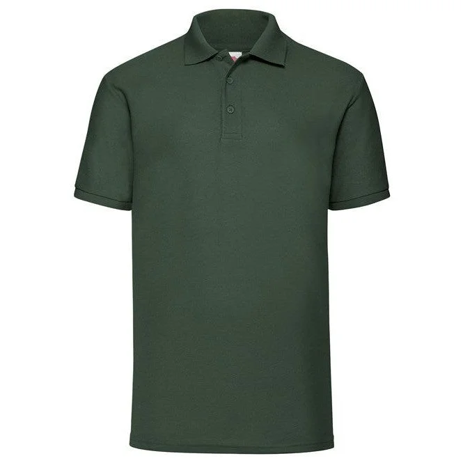 Pay Less Fruit Of The Loom 65/35 Polo - Bottle Green