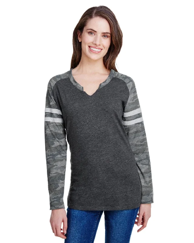 Year-End Clearance LAT Ladies Gameday Mash-Up Long Sleeve T-Shirt | V Sm/ V Cm/ V Ht