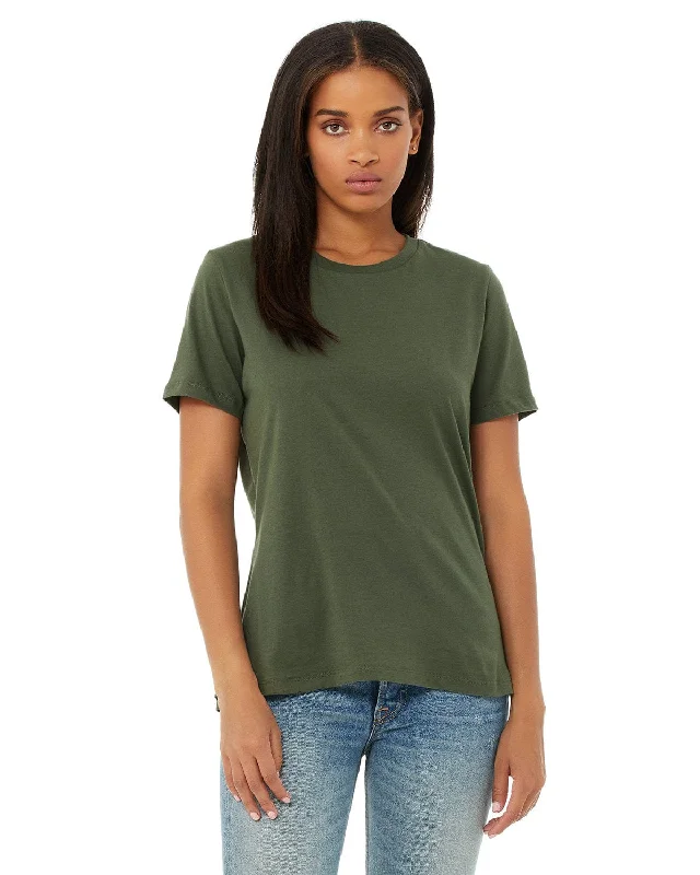 YEAR-End Sale Bella+Canvas Ladies Relaxed Short Sleeve Jersey T-Shirt | Military Green