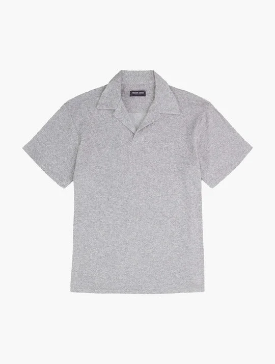 Clearance Event FRESCOBOL CARIOCA Faustino Terry Cotton Polo GREY MELANGE