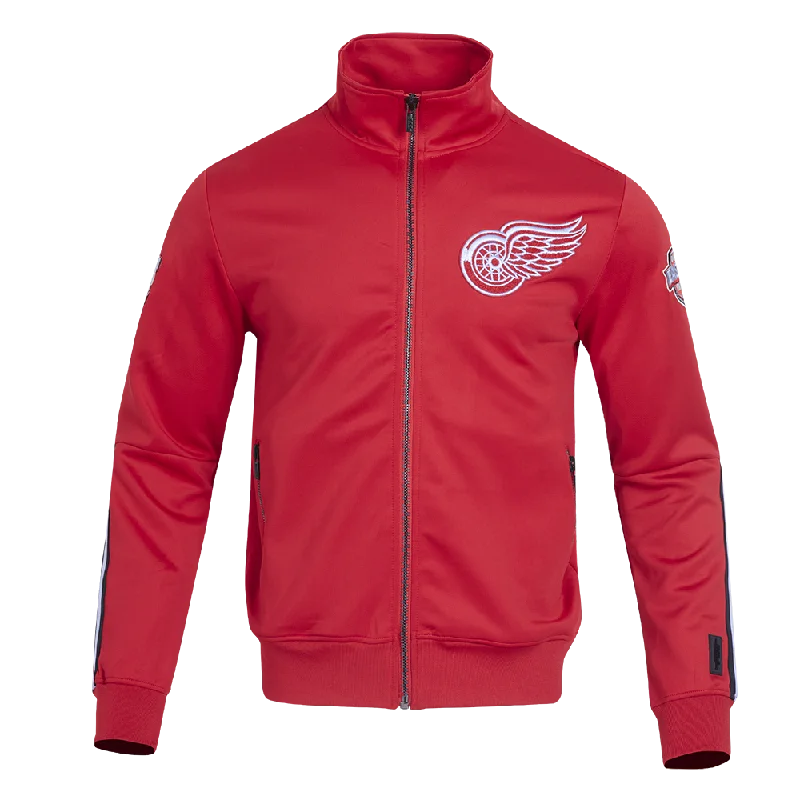 Savings Galore NHL DETROIT RED WINGS CLASSIC CHENILLE MEN'S TRACK JACKET (RED/BLACK) Savings Galore NHL DETROIT RED WINGS CLASSIC CHENILLE MEN'S TRACK JACKET (RED/BLACK)