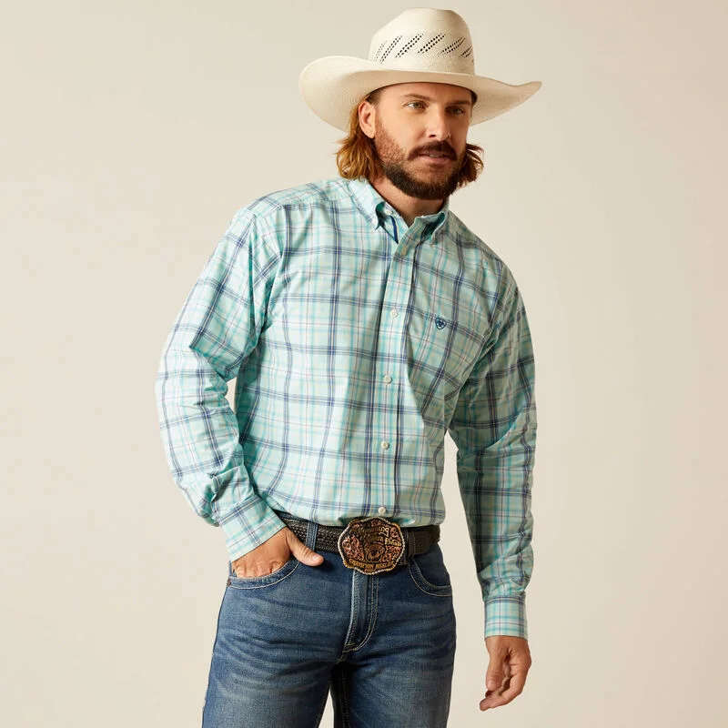 Last Chance ARIAT BLUE TINT PRO SERIES PETE CLASSIC FIT SHIRT