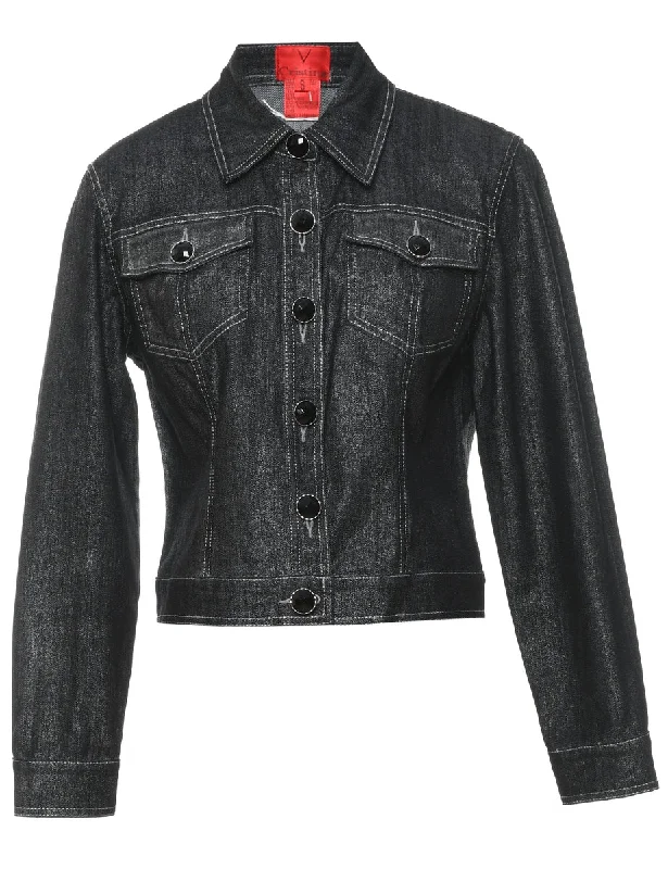 Closeout Deal Black 1990s Denim Jacket - S