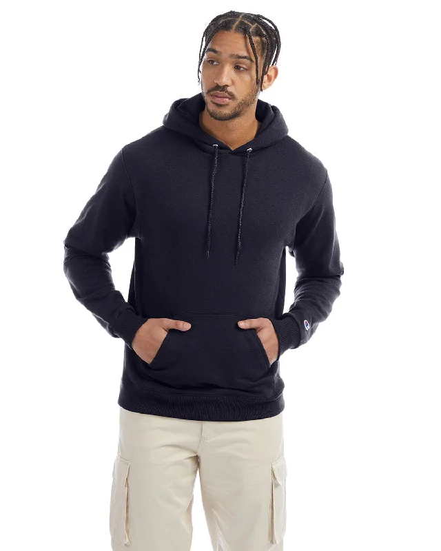 Shop and Save Champion EcoSmart Hooded Sweatshirt | Navy