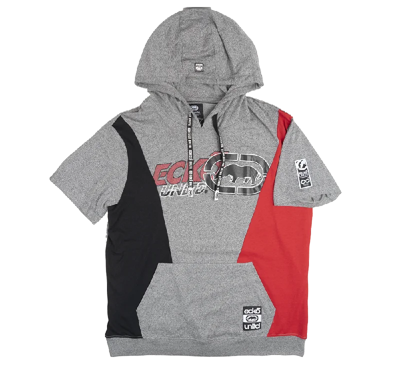 Must-Have Deals ECKO UNLTD S/S HOODIE SHIRT GREY MARLED - EO12K901